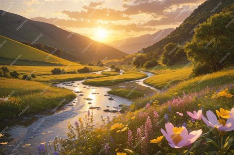 Premium Ai Image Peaceful Landscape Backgrounds Beautiful Scenery