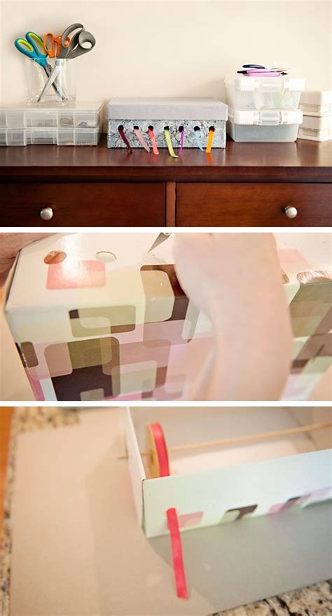 Compact Ribbon Organizer Click Pic For 25 Diy Small Apartment