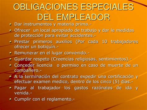 Derecho Laboral Obligaciones Del Empleador Hot Sex Picture