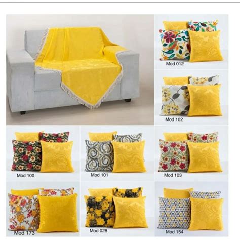 Kit Almofadas Decorativa Cheias Jacquard Xale Shopee Brasil