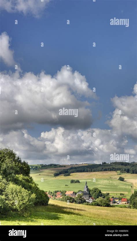 Germany Thuringia Thuringian Forest Allendorf Landscape Village