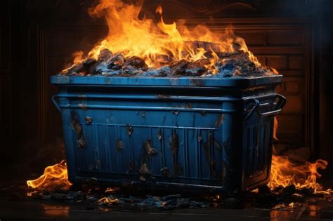 premium photo burning trash