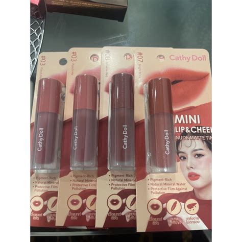 Jual Cathy Doll Mini Lip Cheek Nude Matte Tint Shopee Indonesia