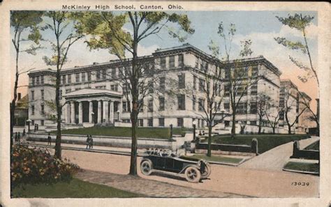 McKinley High School Canton, OH Postcard