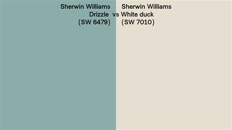 Sherwin Williams Drizzle Vs White Duck Side By Side Comparison