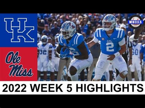 7 Kentucky Vs 14 Ole Miss Highlights College Football Week 5 2022