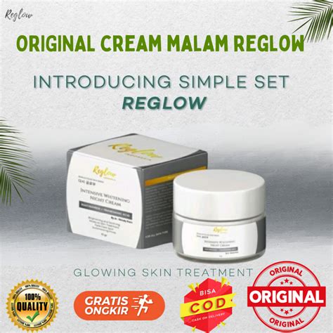 Jual Reglow Cream Malam Intensive Whitening Night Cream Krim Malam