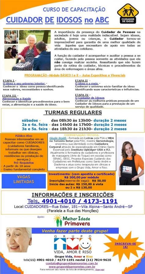 Curso de cuidador de idosos no abc em Santo André Domésticos 120816