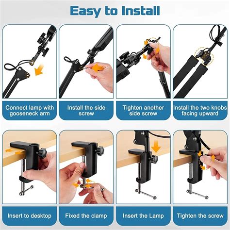 lampa de birou led    cu doua capete  doua moduri de prindere