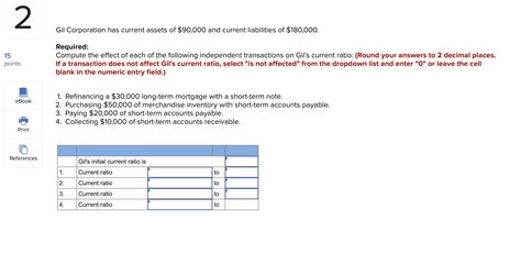 Solved Gil Corporation Has Current Assets Of And Chegg