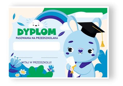 Dyplom Pasowania na Przedszkolaka wzór 15 A4 Ponpon Toys