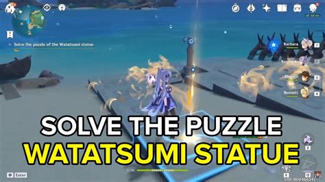 How To Solve The Puzzle Of The Watatsumi Statue Genshin Impact Guide Youtube