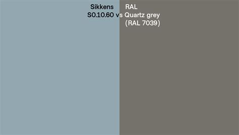 Sikkens S0 10 60 Vs Ral Quartz Grey Ral 7039 Side By Side Comparison