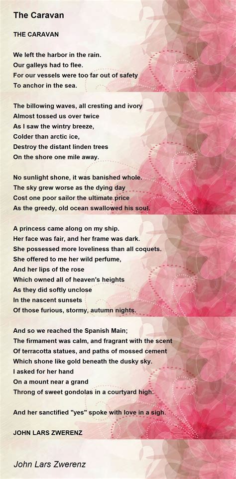 The Caravan The Caravan Poem By John Lars Zwerenz