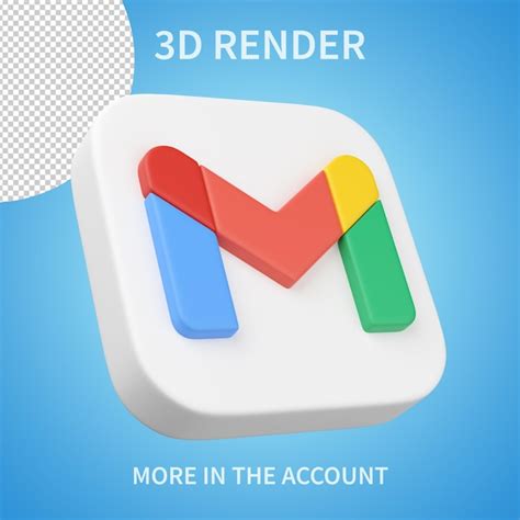 Renderização 3d do ícone google gmail PSD Premium