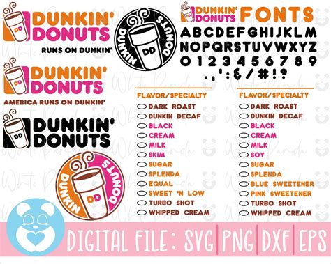 Nike Dunkin Donuts Just Drink It Coffee Svg Png Cricut Silhouette