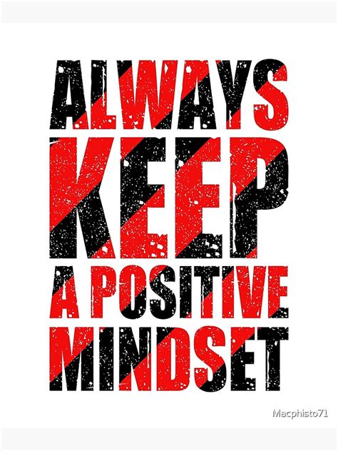 Always Keep A Positive Mindset Spruch Spr Che Zitate Poster Von