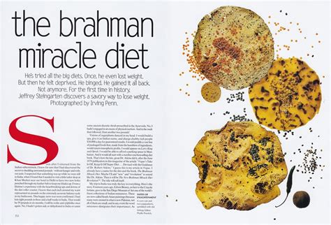 The Brahman Miracle Diet | Vogue | APRIL 2004