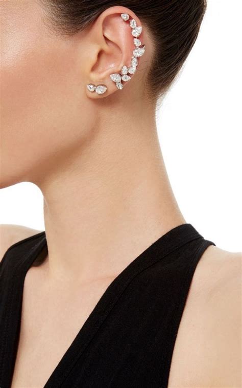 Gorgeous Pear Ear Cuff Cocktail Party Women Earrings 925 Sterling