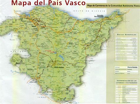 Mapa del País Vasco Región