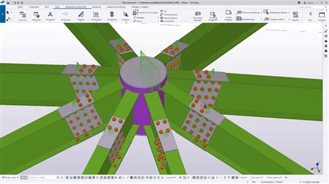 How To Create Octagon Steel Structure Tekla Structures Youtube