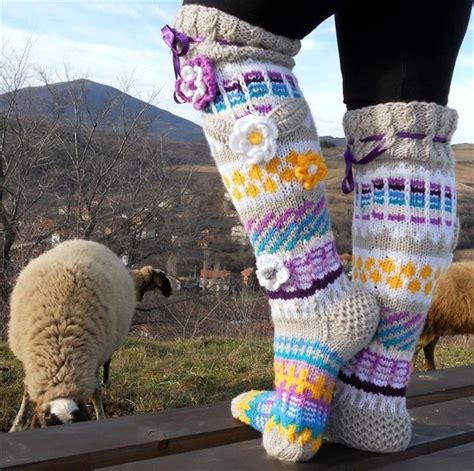 Crochet Knit Pattern For Knee Socks Knitting Socks Crochet Socks