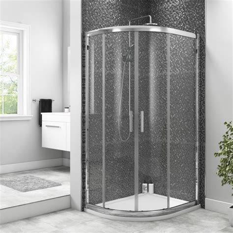 Grade A1 800 X 900 Offset Quadrant Sliding Shower Enclosure 6mm