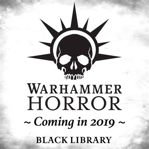 Warhammer Horror New Black Library Range Sprues And Brews