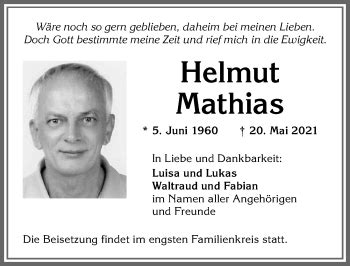 Traueranzeigen von Helmut Mathias Allgäuer Zeitung