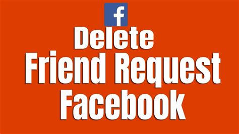 How To Delete Friend Request On Facebook Youtube