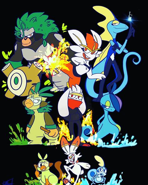 Gen 8 Starters By Sirsc0ttie On Deviantart