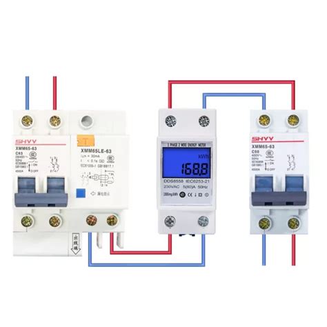 DIGITALER STROMZÄHLER LCD Leistungskontrolle kWh Energiezähler Din Rail