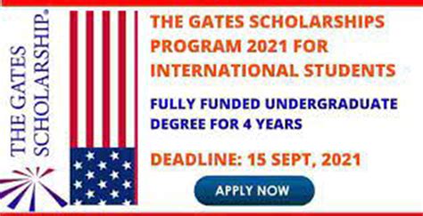 The Gates Fully Funded Scholarship Program For 2022