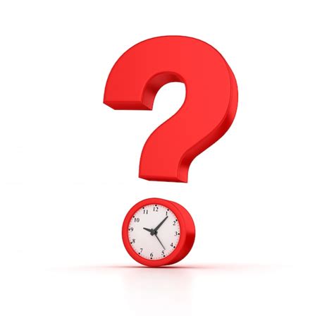 Premium Photo Rendering Illustration Of Clock With Question Mark