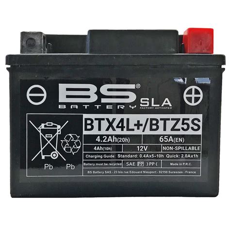 Μπαταρία Btx4l Sla Btz5s Sla BS MotoHouse Tamias