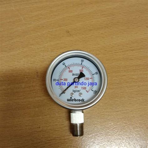 Jual Pressure Presure Gauge Raket Full Stainless 2 5 Inch 100 Bar 1500