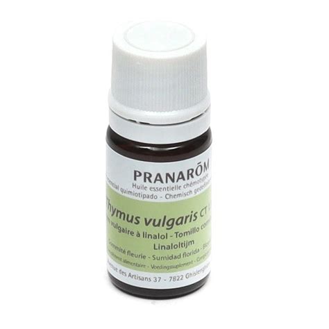 Pranarôm Huile essentielle thym vulgaire à Thymol Bio Thymus vulgaris