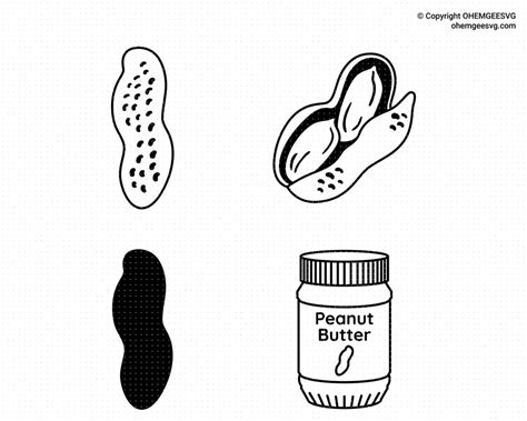 Peanut Svg Peanuts Png Peanut Butter Clipart Peanut Dxf Peanut