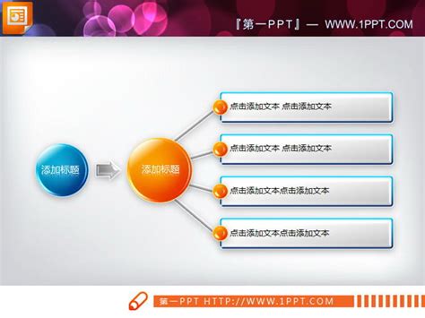 一张扩散发散关系powerpoint图表模板扩散关系ppt图表ppt模板亿库在线