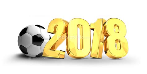 Free Download - 2018 gold 3d render soccer football - indivstock