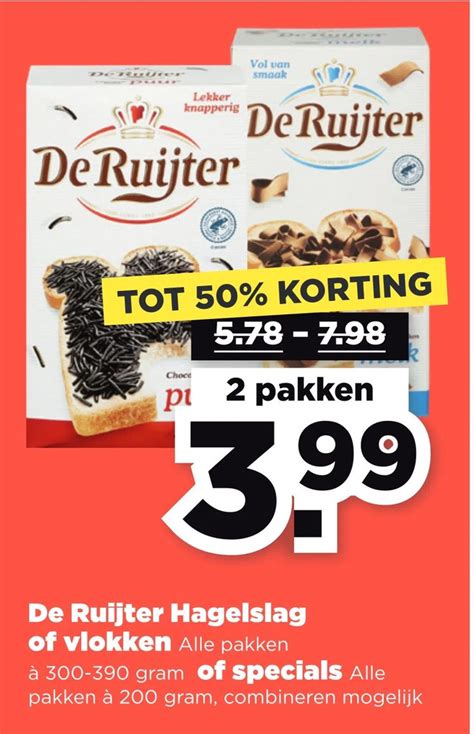 De Ruijter Hagelslag Of Vlokken Of Specials Aanbieding Bij Plus