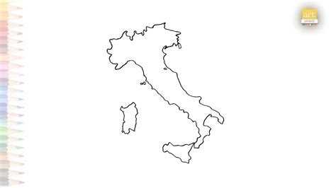 Italy Map Drawing Map Drawing Videos How To Draw Italy Map Step By