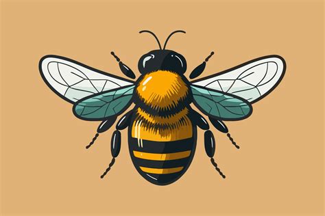 Flying Honey Bee Bumblebee Character Logo Mascot Flat Vector 16088798