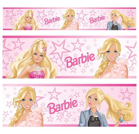 Adesivo Decorativo Border Infantil Barbie Mod Elo