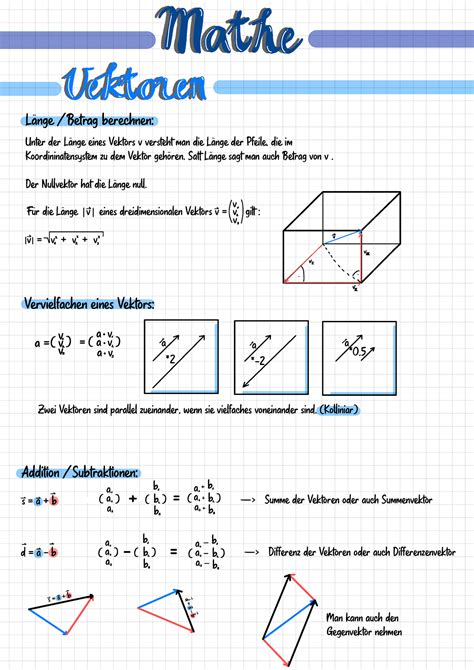 Analytische Geometrie 2 Unter der Länge ein Vektors v versteht man