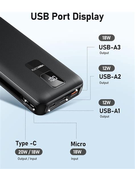 Batterie Externe Mah Charge Rapide Kuulaa Tech