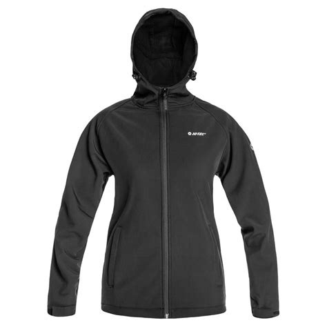 Kurtka Wodoodporna Z Kapturem Damska Hi Tec Softshell Neti Czarna Xl