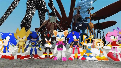 ALL SONIC SNPC VS TREVOR HENDERSON CREATURES In Garry S Mod YouTube