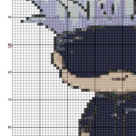 Satoru Gojo Jujutsu Kaisen Cross Stitch Pattern Etsy