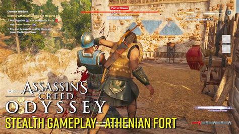 Assassins Creed Odyssey Stealth Gameplay Clearing An Athenian Fort